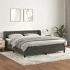 Image de vidaXL Sommier à lattes de lit et matelas Gris foncé 160x200cm Velours