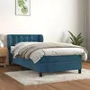 Image de vidaXL Sommier à lattes de lit avec matelas Bleu foncé 100x200 cm