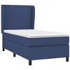 Image de vidaXL Sommier à lattes de lit avec matelas Bleu 90x190 cm Tissu