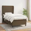 Image de vidaXL Sommier à lattes de lit avec matelas Marron foncé 100x200 cm