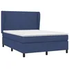 Image de vidaXL Sommier à lattes de lit avec matelas Bleu 140x200 cm Tissu