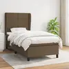 Image de vidaXL Sommier à lattes de lit avec matelas Marron foncé 90x190 cm