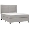 Image de vidaXL Sommier à lattes de lit avec matelas Gris clair 140x190cm Tissu