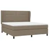 Image de vidaXL Sommier à lattes de lit avec matelas Taupe 180x200 cm Tissu