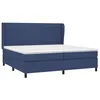 Image de vidaXL Sommier à lattes de lit avec matelas Bleu 200x200 cm Tissu