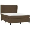 Image de vidaXL Sommier à lattes de lit avec matelas Marron foncé 140x200 cm