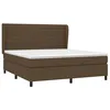 Image de vidaXL Sommier à lattes de lit avec matelas Marron foncé 180x200 cm