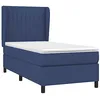 Image de vidaXL Sommier à lattes de lit avec matelas Bleu 90x190 cm Tissu