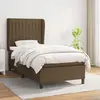 Image de vidaXL Sommier à lattes de lit avec matelas Marron foncé 100x200 cm
