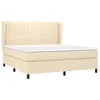 Image de vidaXL Sommier à lattes de lit avec matelas Crème 180x200 cm Tissu