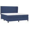 Image de vidaXL Sommier à lattes de lit avec matelas Bleu 180x200 cm Tissu