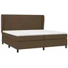 Image de vidaXL Sommier à lattes de lit avec matelas Marron foncé 200x200 cm