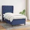 Image de vidaXL Sommier à lattes de lit avec matelas Bleu 80x200 cm Tissu