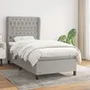 Image de vidaXL Sommier à lattes de lit avec matelas Gris clair 100x200cm Tissu