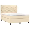 Image de vidaXL Sommier à lattes de lit avec matelas Crème 140x190 cm Tissu