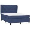Image de vidaXL Sommier à lattes de lit avec matelas Bleu 140x190 cm Tissu