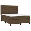 Image de vidaXL Sommier à lattes de lit avec matelas Marron foncé 140x200 cm