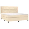 Image de vidaXL Sommier à lattes de lit avec matelas Crème 180x200 cm Tissu