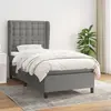 Image de vidaXL Sommier à lattes de lit et matelas Gris foncé 90x190 cm Tissu