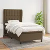 Image de vidaXL Sommier à lattes de lit avec matelas Marron foncé 90x190 cm