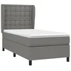 Image de vidaXL Sommier à lattes de lit avec matelas Gris foncé 90x200 cm Tissu
