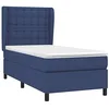 Image de vidaXL Sommier à lattes de lit avec matelas Bleu 100x200 cm Tissu