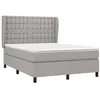 Image de vidaXL Sommier à lattes de lit avec matelas Gris clair 140x190cm Tissu