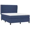 Image de vidaXL Sommier à lattes de lit avec matelas Bleu 140x200 cm Tissu