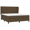 Image de vidaXL Sommier à lattes de lit avec matelas Marron foncé 160x200 cm