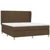 Image de vidaXL Sommier à lattes de lit avec matelas Marron foncé 160x200 cm