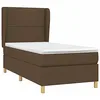 Image de vidaXL Sommier à lattes de lit avec matelas Marron foncé 90x190 cm