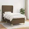 Image de vidaXL Sommier à lattes de lit avec matelas Marron foncé 90x190 cm