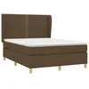 Image de vidaXL Sommier à lattes de lit avec matelas Marron foncé 140x200 cm