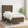 Image de vidaXL Sommier à lattes de lit avec matelas Marron foncé 90x190 cm