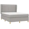 Image de vidaXL Sommier à lattes de lit avec matelas Gris clair 140x190cm Tissu