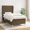 Image de vidaXL Sommier à lattes de lit avec matelas Marron foncé 80x200 cm