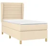 Image de vidaXL Sommier à lattes de lit et matelas Crème 90x190 cm Tissu