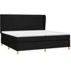 Image de vidaXL Sommier à lattes de lit avec matelas Noir 200x200 cm Tissu