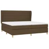 Image de vidaXL Sommier à lattes de lit avec matelas Marron foncé 200x200 cm