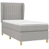 Image de vidaXL Sommier à lattes de lit avec matelas Gris clair 80x200 cm Tissu