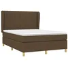 Image de vidaXL Sommier à lattes de lit avec matelas Marron foncé 140x200 cm