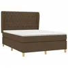 Image de vidaXL Sommier à Lattes de Lit avec Matelas, Lit Rembourré, Lit Double, Lit Adulte de Chambre à Coucher Intérieur, Moderne, Marron Foncé 140x190 cm