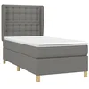 Image de vidaXL Sommier à lattes de lit et matelas Gris foncé 90x190 cm Tissu