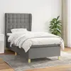 Image de vidaXL Sommier à lattes de lit et matelas Gris foncé 90x190 cm Tissu
