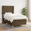 Image de vidaXL Sommier à lattes de lit avec matelas Marron foncé 100x200 cm