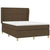 Image de vidaXL Sommier à lattes de lit avec matelas Marron foncé 140x190 cm