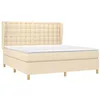 Image de vidaXL Sommier à lattes de lit avec matelas Crème 160x200 cm Tissu