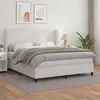 Image de vidaXL Sommier à lattes de lit avec matelas Blanc 160x200cm Similicuir