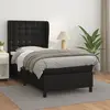 Image de vidaXL Sommier à lattes de lit avec matelas Noir 80x200cm Similicuir