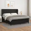 Image de vidaXL Sommier à lattes de lit avec matelas Noir 160x200 cm